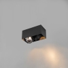 Design spot zwart rechthoekig ar111 2-lichts - box
