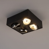 Design spot zwart vierkant 4-lichts - kaya