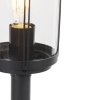 Design staande buitenlamp zwart 100 cm ip44 - schiedam