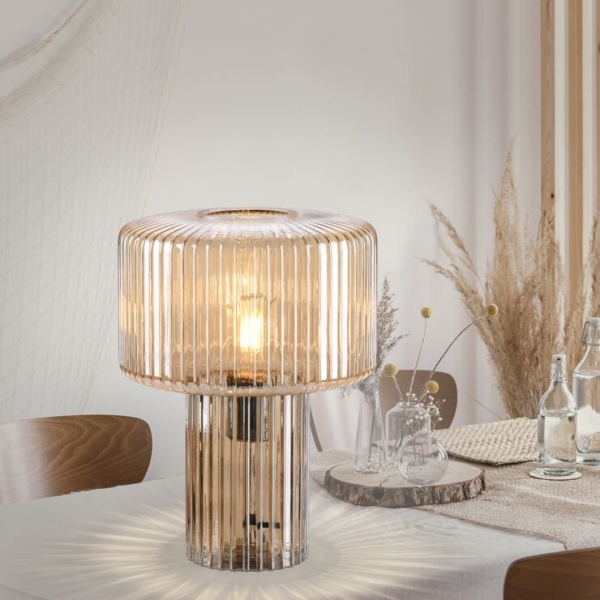Design tafellamp amber glas - andro