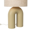 Design tafellamp beige met linnen kap beige - lotti