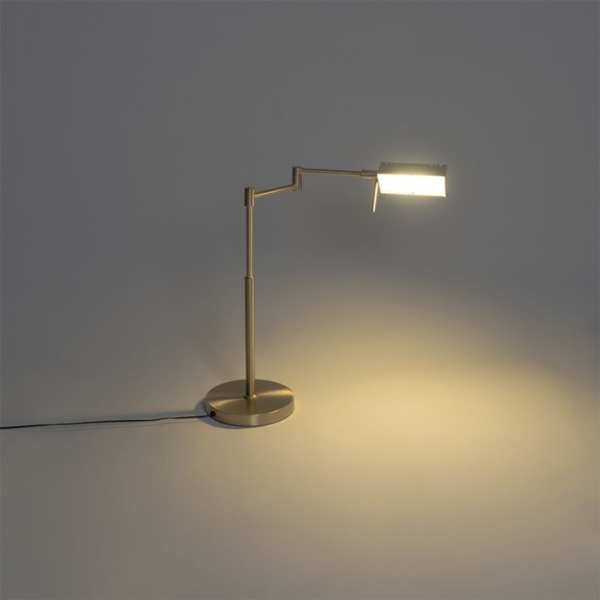 Design tafellamp goud incl. Led met touch dimmer notia 14