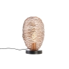 Design tafellamp koper met zwart 30 cm - sarella
