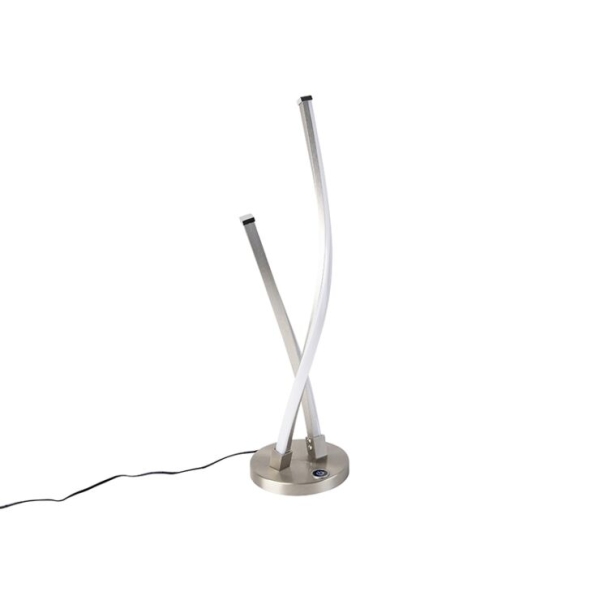 Design tafellamp staal incl. Led en touchdimmer paulina 14