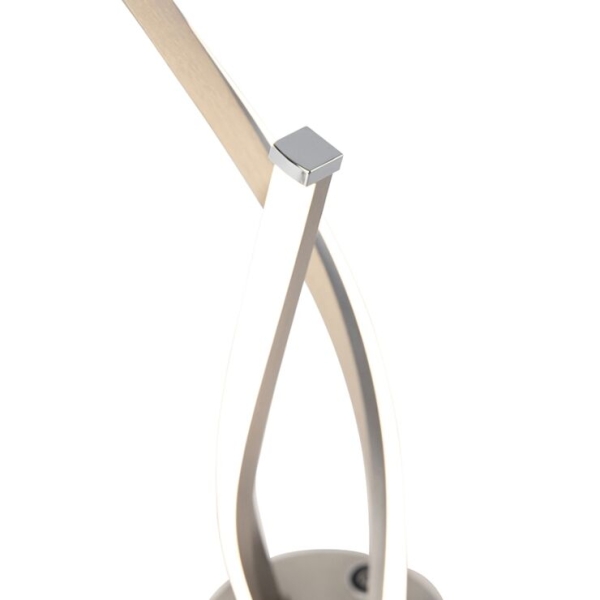 Design tafellamp staal incl. Led en touchdimmer - paulina