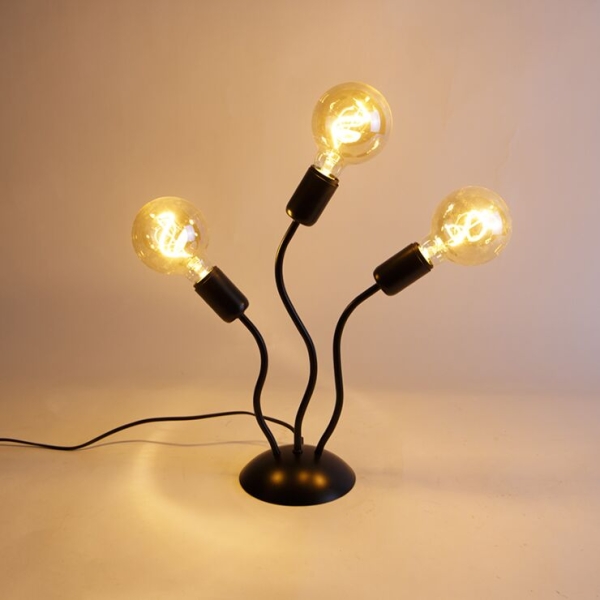 Design tafellamp zwart 3-lichts - wimme