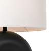 Design tafellamp zwart met linnen kap wit - lotti