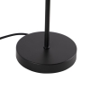 Design tafellamp zwart met smoke glas op standaard - dome