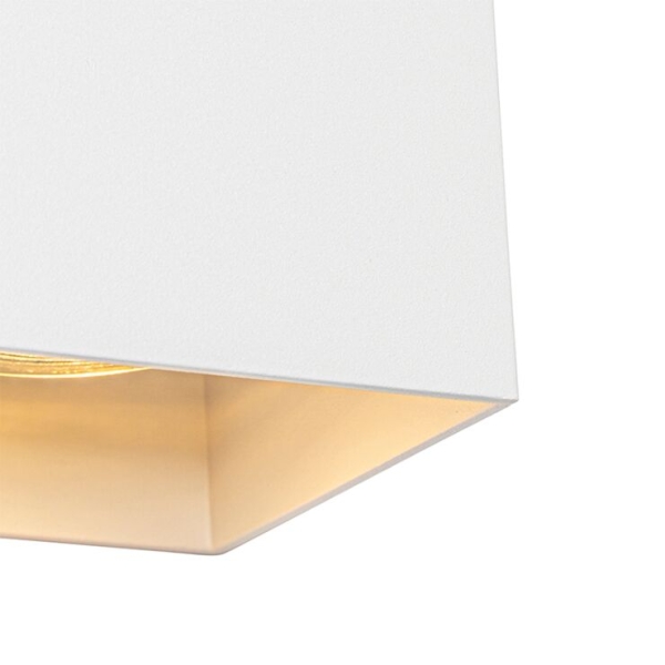 Design vierkante wandlamp wit - sabbir
