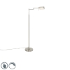 Design vloerlamp staal incl. Led met touch dimmer - notia