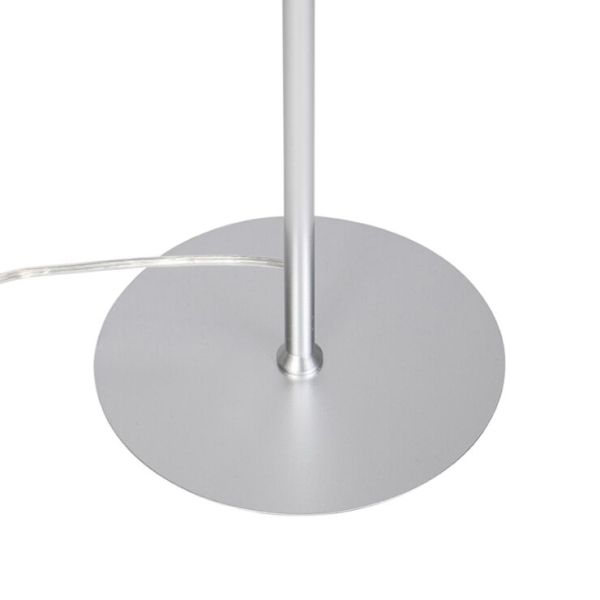 Design vloerlamp zilver incl. Led en dimmer - krisscross