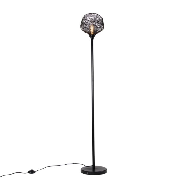 Design vloerlamp zwart 26 cm - sarella