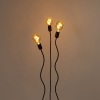 Design vloerlamp zwart 3-lichts - wimme
