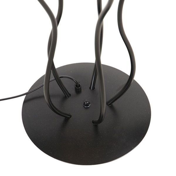 Design vloerlamp zwart 5-lichts - wimme