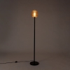 Design vloerlamp zwart met goud 20 cm - sarella