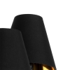 Design vloerlamp zwart met goud 5-lichts - melis