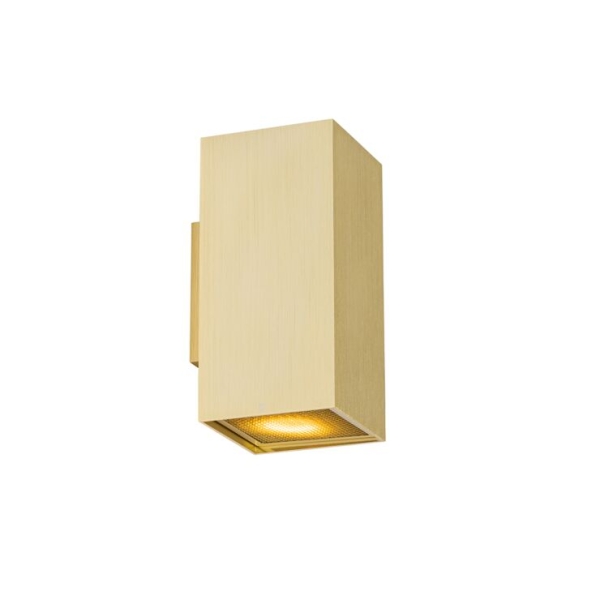Design wandlamp goud vierkant 2-lichts - sab honey