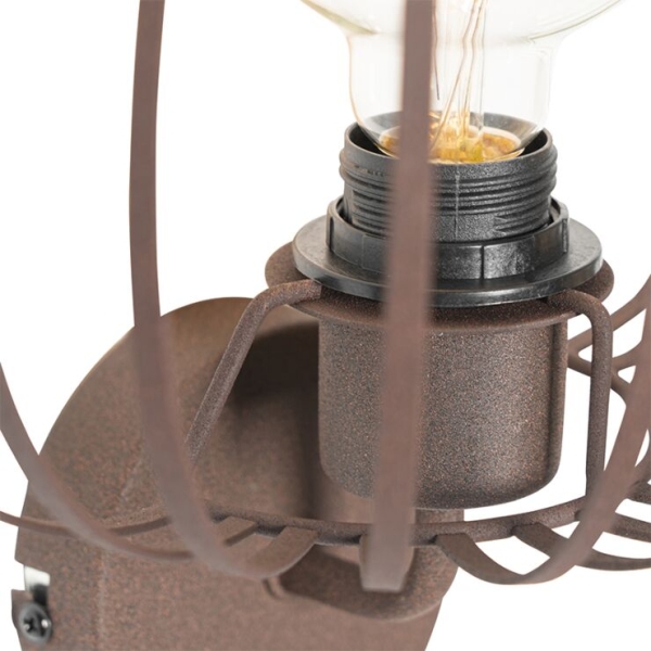 Design wandlamp roestbruin 30 cm - johanna
