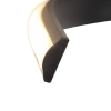 Design wandlamp zwart 3-stap touchdimmer incl. Led - twisted