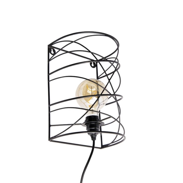 Design wandlamp zwart spira 14