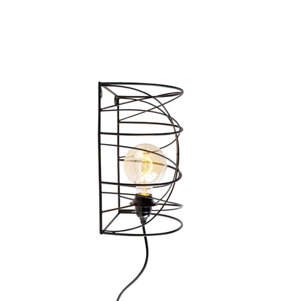 Design wandlamp zwart - spira
