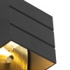Design wandlamp zwart met goud - amy