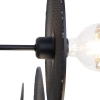 Design wandlamp zwart met mesh 3-lichts - jane