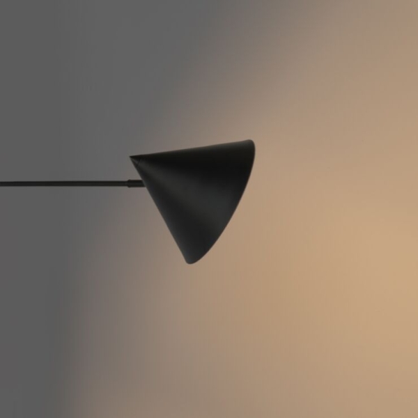 Design wandlamp zwart verstelbaar - triangolo