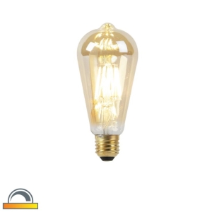 E27 LED lamp ST64 dim to warm goud 8W 806 lm 2000-2700K