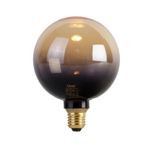 E27 dimbare LED lamp G125 zwart goud 3