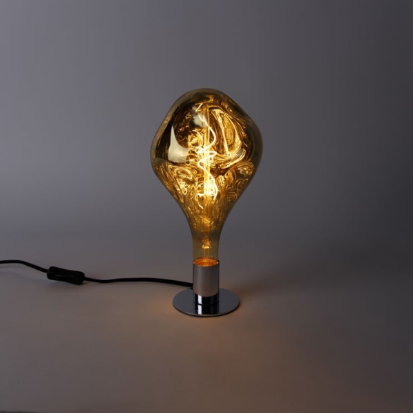 E27 dimbare led lamp g165 spiegel goud 6w 100 lm 1800k