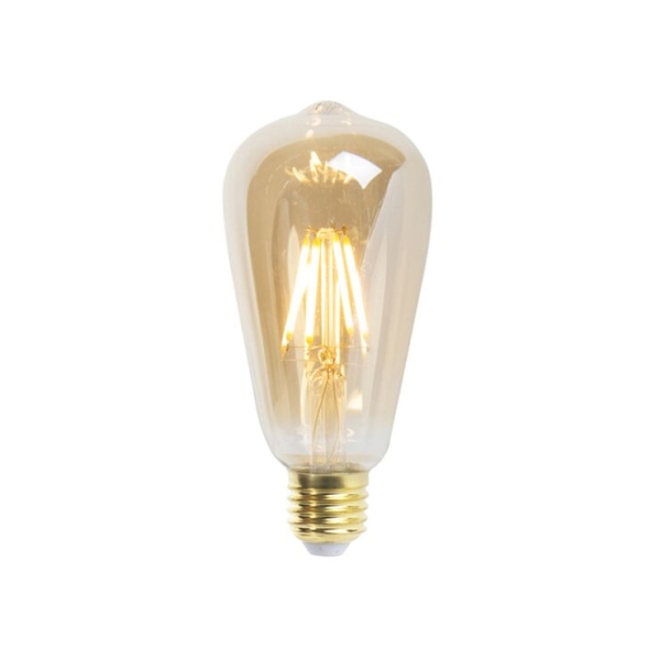 E27 dimbare led lamp st64 goldline 5w 380 lm 2200k