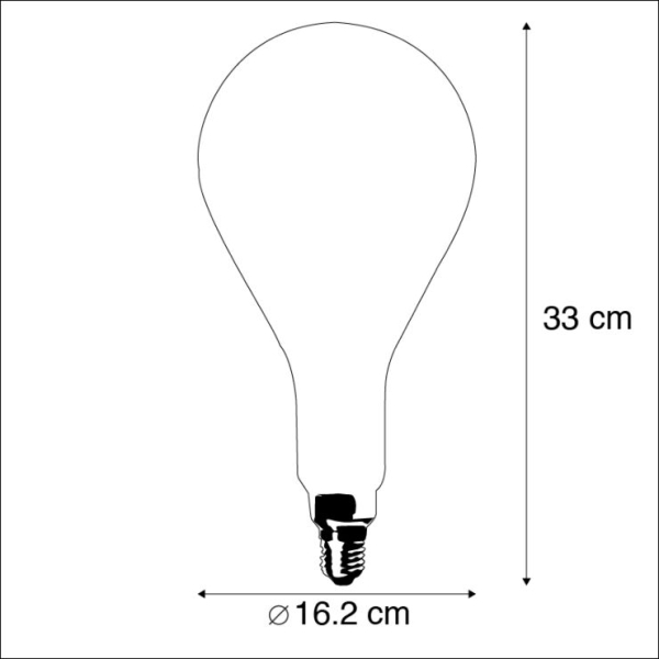 E27 dimbare led lamp spiraal filament ps160 smoke 3w 200 lm 2200k