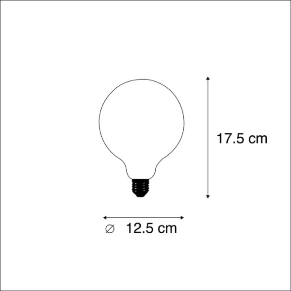 E27 dimbare led spiraal filament lamp g125 roze 200 lm 2100k