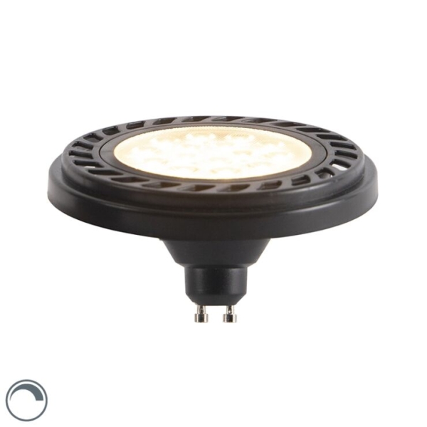 GU10 dimbare LED AR111 zwart 8W 600 lm 2700K