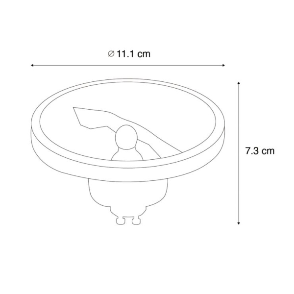 GU10 dimbare LED lamp AR111 wit 11W 810 lm 2700K