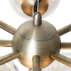 Hanglamp brons met amber glas 13-lichts - bianca