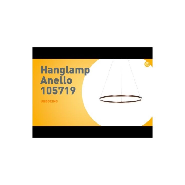 Hanglamp donkerbrons 80 cm incl. Led 3-staps dimbaar - anello
