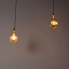 Hanglamp goud 2-lichts incl. Led spiegel goud dimbaar - cava luxe
