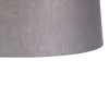 Hanglamp staal met linnen kap donkergrijs 35 cm - blitz