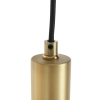 Hanglamp zwart met goud met smoke glas incl. 5 pucc - zuzanna
