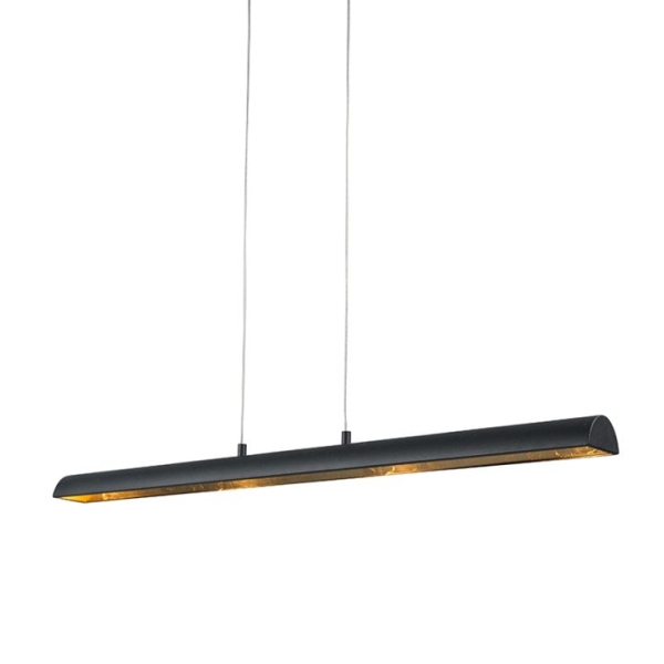 Hanglamp zwart met gouden binnenkant incl. Led - balo 4