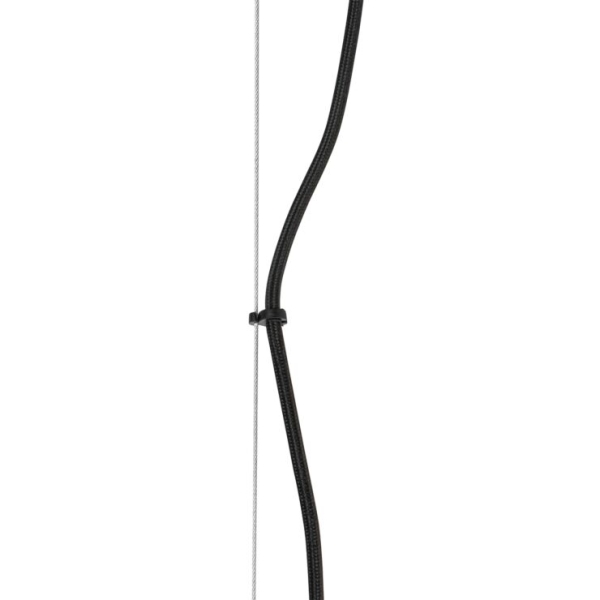 Hanglamp zwart met opaal glas 8-lichts langwerpig - uvas