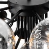 Hanglamp zwart met smoke en helder glas 13-lichts - bonnie