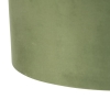 Hanglamp zwart met velours kappen groen met goud 35 cm 2-lichts - blitz