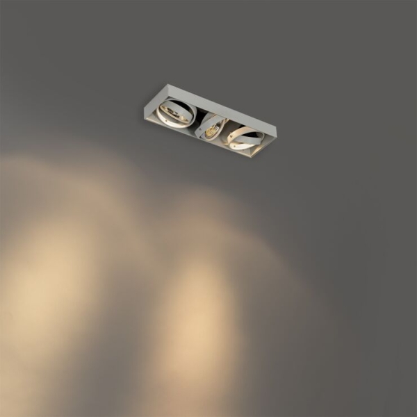 Inbouwspot wit gu10 ar70 trimless 3-lichts - oneon