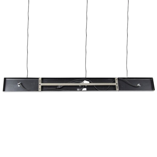 Industriële hanglamp brons met zwart langwerpig 3-lichts - dong