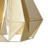 Industriële hanglamp goud met mesh 3-lichts - carcass