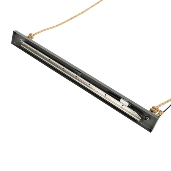 Industriële hanglamp hout met donkergrijs 3-lichts - arthur