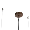 Industriële hanglamp roestbruin 4-lichts - cage